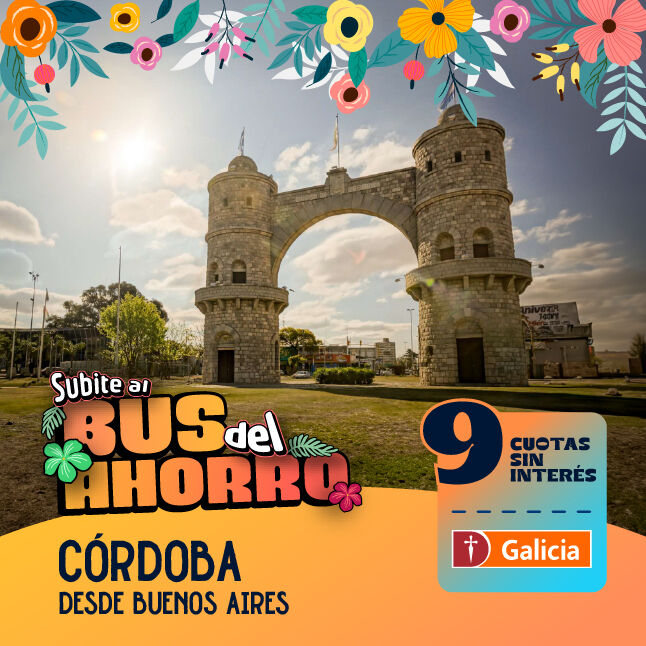 pasajes desde Buenos Aires a  Córdoba 